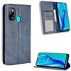 Jiajihua Custodia Compatibile con Ulefone Note 9P in pelle PU Flip Kickstand Wallet Card Slot Chiusura magnetica Blue