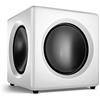 Wavemaster FUSION Subwoofer Attivo da 125 Watt con Amplificatore in Classe D, Applicabile Universalmente, Bianco Opaco