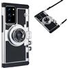 QoKcoahn Custodia per Samsung Galaxy Note 20 Ultra, custodia per fotocamera vintage in stile cartone animato Kawaii, con cordino lungo, in silicone, antiurto, colore: nero