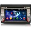 Erisin Android 14 8-Core 4GB+64GB Autoradio GPS Navigatore per FIAT BRAVO 7 pollici Lettore DVD IPS Schermo tattile Supporti Bluetooth 5.0 Senza fili CarPlay Android Auto WiFi DSP RDS CANbus USB Radio