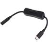 Acahhotxx Per interruttore di alimentazione USB C maschio a femmina tipo C cavo di prolunga interruttore on/off in linea per 4 cavi di tipo C da maschio a femmina