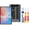 SiuVorZhi Display LCD compatibile con Xiaomi Poco Pad 12.1 '' Display LCD Touch Screen Assembly Riparazione Parti di ricambio con strumenti.