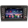Erisin 8-Core 4GB+64GB 7 pollici Android 16 Autoradio Bluetooth GPS Navigatore per AUDI A3 S3 RS3 RNSE-PU Supporto CarPlay senza fili Android Auto WiFi 4G DAB+ FM RDS USB CD DVD Schermo IPS Canbus