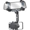 Gitohoni Supporto per specchietto retrovisore per auto, girevole a 360° e retrattile, supporto per cellulare per specchietti retrovisori, supporto GPS regolabile per visiera auto
