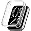 Generic Custodia con diamanti glitter compatibile con Xiaomi Smart Band 9 Pro, custodia rigida PC cover leggera protezione bordi smartwatch custodia di ricambio per Xiaomi Mi Band 9 Pro, senza schermo