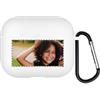 QIHENGPLUS Cover personalizzata per foto Compatibile con Apple AirPods 4, copertina morbida personalizzata con la tua immagine e testo (Bianco)