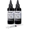Aomya 2 Bottle Black Universal Dye Ink Kit di ricarica 100 ml per stampanti HP Canon, Epson, Brother, Lexmark, cartucce compatibili con cartucce CISS CIS System con 1 Syring 0