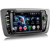 Erisin 7 pollici 8-Core 4GB+64GB Autoradio 2 Din Android 14 GPS Navigatore per Seat Ibiza Supporto Bluetooth 5.0 CarPlay senza fili Android Auto WiFi 4G DSP DAB+ USB FM OBD2 RDS Canbus Schermo IPS