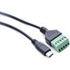 YSJJZRL Terminale USB C da 30 cm Tipo C Maschio Terminale a 5 viti Adattatore convertitore femmina Dati e ricarica (Tipo C maschio)