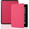 Generico DayQiQiPu Caso per Kindle Paperwhite (5/6/7th Gen 2012/2013/2015, Model: EY21/DP75SDI) Custodia per eReader di Pelle PU Ultra-Sottile di Visione Multiplo Copertura Antiurto - Rosa Calda