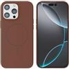 Mixroom - Custodia Cover Case per iPhone 13 PRO Max in Tpu silicone liquido morbido compatibile con MagSafe con cerchio magnetico integrato Marrone C09