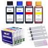 Inkpro Cartucce ricaricabili 604 XL con chip auto reset + 4 x 100ml inchiostro di ricarica compatibile con Epson Expression Home XP-2200, XP-2205, XP-3200, XP-3205, XP-4200, XP-4205