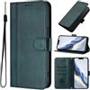 FANFO Custodia per Blackview Shark 9 5G, Antiurto e Antigraffio, Cover Portafoglio in Pelle PU di Alta Qualità con Funzione Stand.- Dark Green