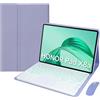 EHLCYS Custodia con Tastiera per Honor Pad X8a 11 Pollici 2024, Tastiera Bluetooth Touchpad Retroilluminata A 7 Colori Staccabile, Custodia Protettiva Multi-Angolo Ultrasottile con Mouse,Viola