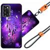 JEZSTHAI Cover Compatibile con ZTE Blade V40 Custodia in Silicone TPU Morbido con Cordino/Laccio Tracolla Cellulare,Antiurto AntiGraffio Protettiva Bumper Case con Disegno Motivi,Cover*A01