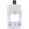 Generico CARICABATTERIE USB AA AAA STILO MINISTILO BATTERIE BIANCO PILE RICARICARE