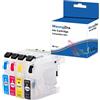 Woungzha Cartucce d'inchiostro ricaricabili Brother LC223 LC221, compatibile con Brother DCP-4120DW, J562DW, MFC-J4420DW, J4620DW, J4625DW, J5320DW, J5620DW, J5625DW, J5720DW, J480DW, J680DW, J880DW