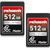 PERGEAR Master Series CFexpress 4.0 Tipo A 512 GB Scheda (confezione da 2) | Velocità di lettura fino a 1780 MB/s e velocità di scrittura fino a 1600 MB/s per 4K/8K, per fotocamere Sony serie Alpha e FX