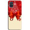 Mixroom - Cover Custodia Back case In TPU Silicone Morbido Per Oppo A74 4G Fantasia Fiocco E Albero Di Natalizie U869