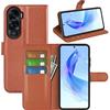 BOCTECH Cover per Honor 90 Lite, Custodia a Libro Portafoglio in Pelle PU e Silione Morbido con Porta Carte, Magnetica e Supporto Flip Case Antiurto per Honor 90 Lite, Marrone