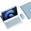 HLTOOP Custodia con Tastiera per Redmi Pad PRO 12,1 Pollici, Tastiera Bluetooth Wireless Rimovibile con Portapenne Integrato,Blu