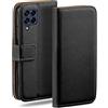 moex Custodia a portafoglio per Samsung Galaxy M53 5G, con scomparto per carte di credito, a 360 gradi, in pelle vegana, colore: nero