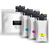 Genérico Confezione da 4 cartucce d'inchiostro pigmentato compatibili con Epson C13T01D100, C13T01D200, C13T01D300, C13T01D400
