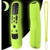 Generic Custodia protettiva in silicone per telecomando LG MR21GA MR22GA MR23GA AKB76036504 AKB76039901 per LG Smart TV antiurto Magic Remote Control antiscivolo lavabile manica (verde luminoso)