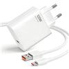 ASKUBSKU 120W Caricatore con 2Metri Cavo USB C per Realme GT 8 Pro GT 7Pro GT6 6T GT Neo6 5G,Adattatore Mobile da 120W di Ricarica Flash Spina e Ricarica Rapida Cavo per Realme GT Neo6 SE GT5 Pro Pad