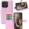 JIUNINE Cover a Libro per Motorola Moto G67 / G77 / G87 5G, Rosa | Custodia Portafoglio Antiurto in Pelle Sintetica a Grana Litchi, Portacarte, Chiusura Magnetica, Supporto Regolabile