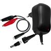 ELCART Caricabatterie per batterie al piombo ermetiche 6V 600mA con spinotto 5,5x2,1mm e connettori a coccodrillo - Extracell