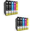 Generic 10 CARTUCCE compatibili per 603XL EPSON XP3100 WF2815 WF-2830 WF-2840 DWF WF2850 WF-2870 603 xl