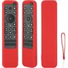 CTRLBETTER Custodia Telecomando in Silicone Compatibile Con Sony RMF-TX800P RMF-TX800U RMF-TX810U RMF-TX900P RMF-TX900U TV Telecomando Copertura Protettiva Antiurto Con un Cordino(Rosso)