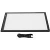 DriKou Slide Viewer, Ultra Slim A4 LED LED LIGHT BOX 3 Modalità di luminosità Modifica Scanner a diapositiva alimentato USB per film di fotografia negativa appassionati neri 349 x 248 x