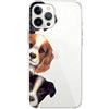 Mixroom - Cover Custodia Per iPhone 13 In Silicone TPU Trasparente Fantasia CUCCIOLI DI CANE 507