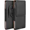 moex Plug Case compatibile con Apple iPhone 5c Custodia con clip per cintura, custodia per cellulare in pelle vegana, custodia a libro pieghevole - nero