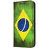Mixroom - Custodia Cover Case a Libro per iPhone 12 Mini con Stand in Ecopelle Chiusura Magnetica Portafoglio Parte Interna in TPU Morbida Fantasia Brasiliana Brasile M694