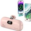 Bpoeee 10000mAh Mini Portable Charger Power Bank for Phone, Portable Charger Power Bank for iphone (Pink,for Lightning)