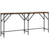 vidaXL Tavolo Consolle Rovere Fumo 180x29x75 cm in Legno Multistrato