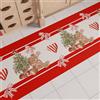 PETTI Artigiani Italiani - Tappeto Cucina Natalizio Orsetto Rosso, Passatoia Cucina Antiscivolo e Lavabile, Tappeto Runner per Natale 52x340 cm, Made in Italy