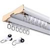 Generic Binario per Tende Resistente, Binario per Tende a Soffitto Doppio con Accessori di Montaggio, per Soggiorno Divisorio(White,200cm/6.5ft)
