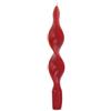Generico Set 2 Candele a torciglione da 22 cm Colore Rosso