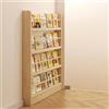 Generic Scaffale Organizzatore in Legno Massiccio Stretto per Camera da Letto, Soggiorno, Ufficio, Design Sottile da Posizionare dietro la Porta (25cm)