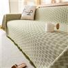 HLTQL Coperta per Divano Angolare 5 Posti、Telo Arredo Divano Estiva、Telo Copridivano Cotone Leggero、Telo per Divano Angolare、Gran Foulard per Divano con Penisola(#4,180x380cm)