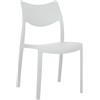 Marvin Sedia In Polipropilene Manu, Arredo di Design, Sedia per Esterno e Interno, Impilabile, Sedie Moderne Resistenti, Sedia per Giardino Cucina Terrazzo Patio (1, Bianco)