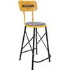 Alexandra House Living Sgabello giallo ferro 40 x 100 x 46 cm