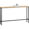 SoBuy Tavolo Consolle Ingresso Allungabile Tavolo Salvaspazio in Legno Vintage - Design Semplice e Elegante, Facile da Montare, L120 x P20 x A80 cm, per Soggiorno, Corridoio, Ufficio - FSB19-L-E