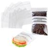 Generic Bustine Trasparenti Richiudibili 3 Bande Bianche, Confezione da 120 Sacchetti Plastica con Zip, Sacchetti Alimenti 20x30 cm