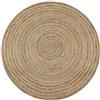 vidaXL Tappeto in Juta Intrecciata 120 cm Rotondo Passatoia Pavimento Stuoia