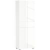 HOMCOM 4-Door Kitchen Cupboard, Freestanding 5-Tier Storage Cabinet with 3 Adjustable Shelves, 2 Drawers for Living Room, Dining Room, Push to Open Design, High Gloss White